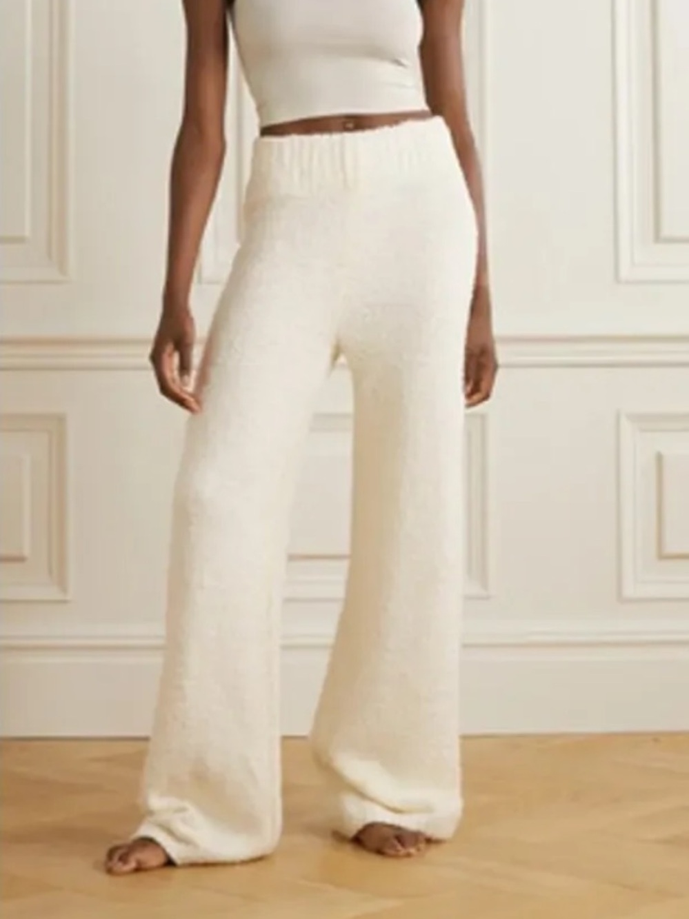 SKIMS Cozy Knit Boucle Pant Cream
